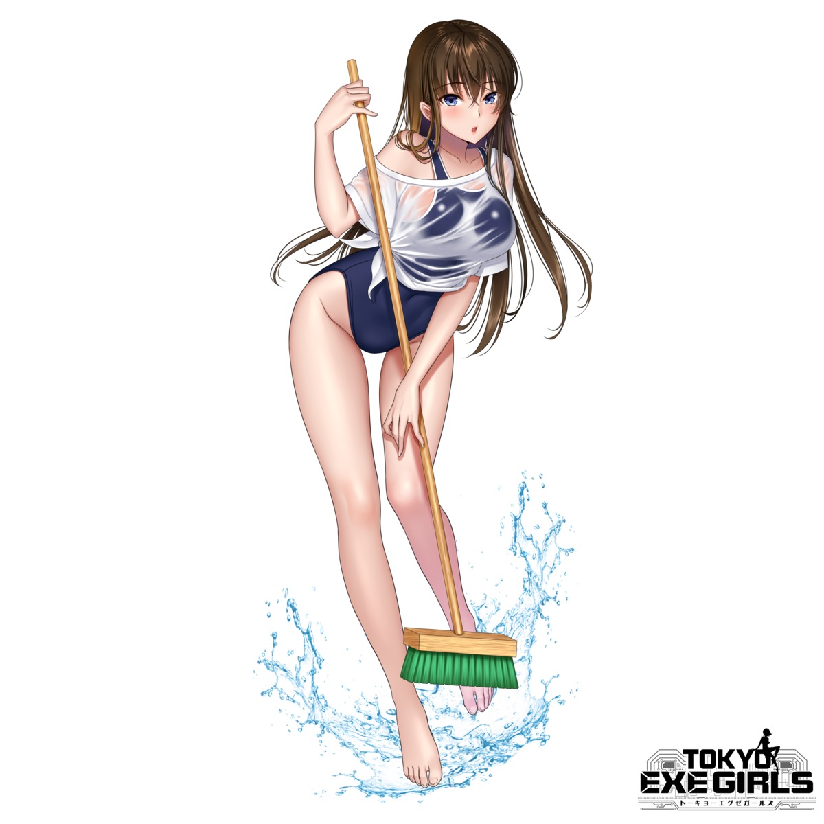 re:shimashima see_through swimsuits tokyo_exe_girls wet_clothes