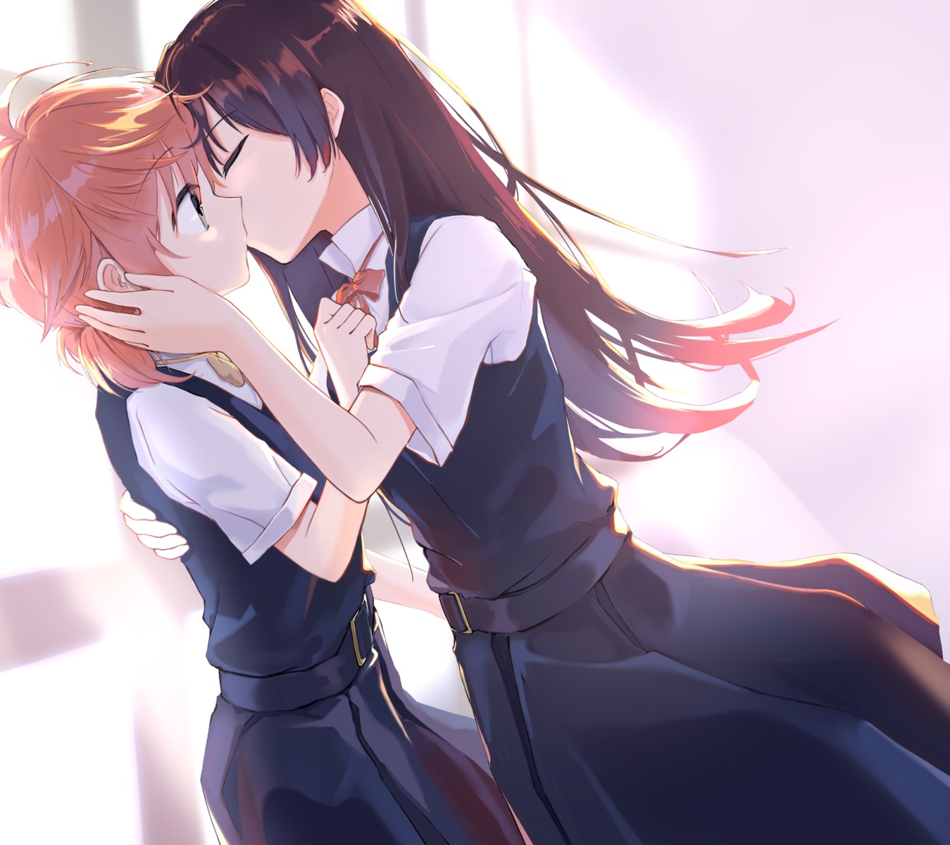 koito_yuu nanami_touko nowoka seifuku yagate_kimi_ni_naru yuri