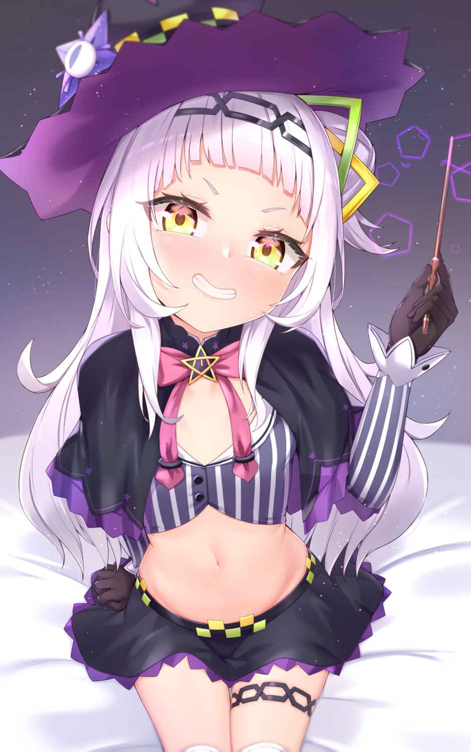 garter gmkj hololive loli murasaki_shion thighhighs weapon witch