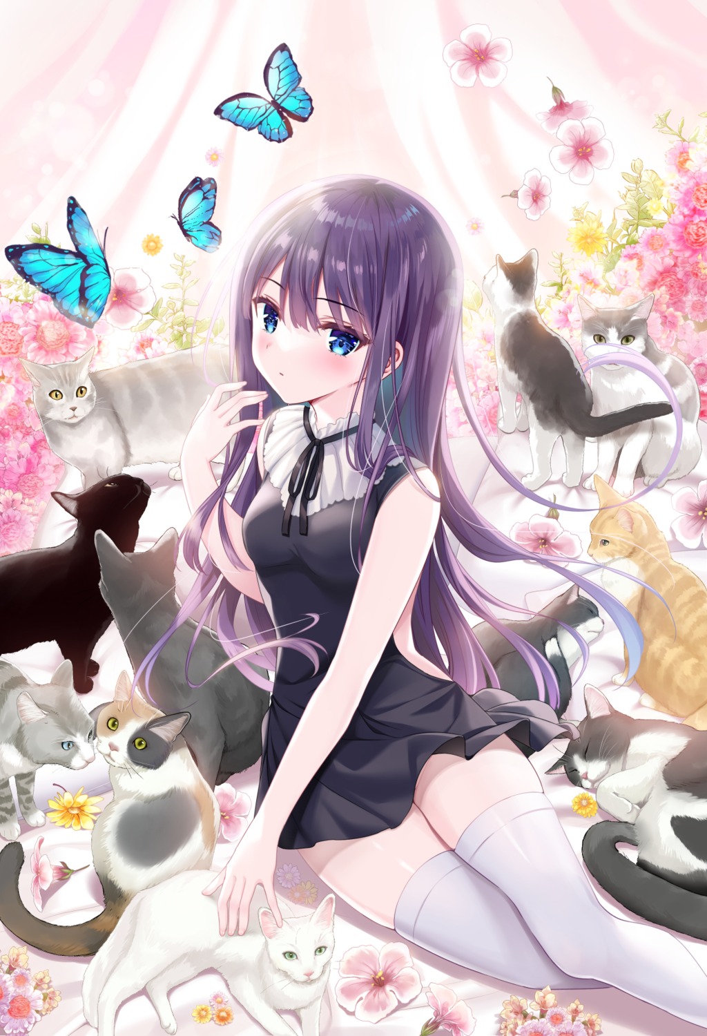 dress neko shiwasu_horio thighhighs