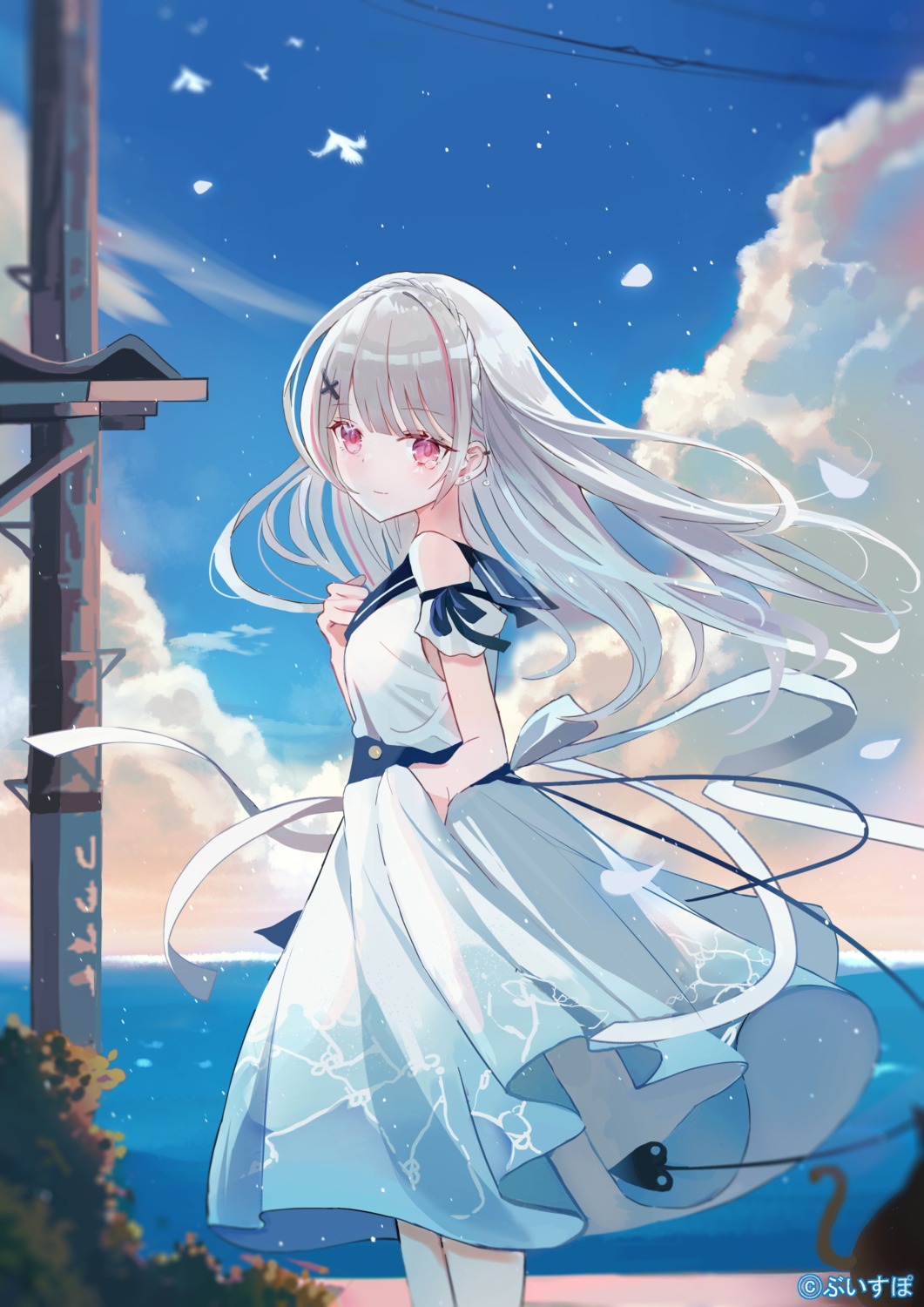 artist_revision asumi_sena cattleya_regina_games dress iren summer_dress tail vspo!