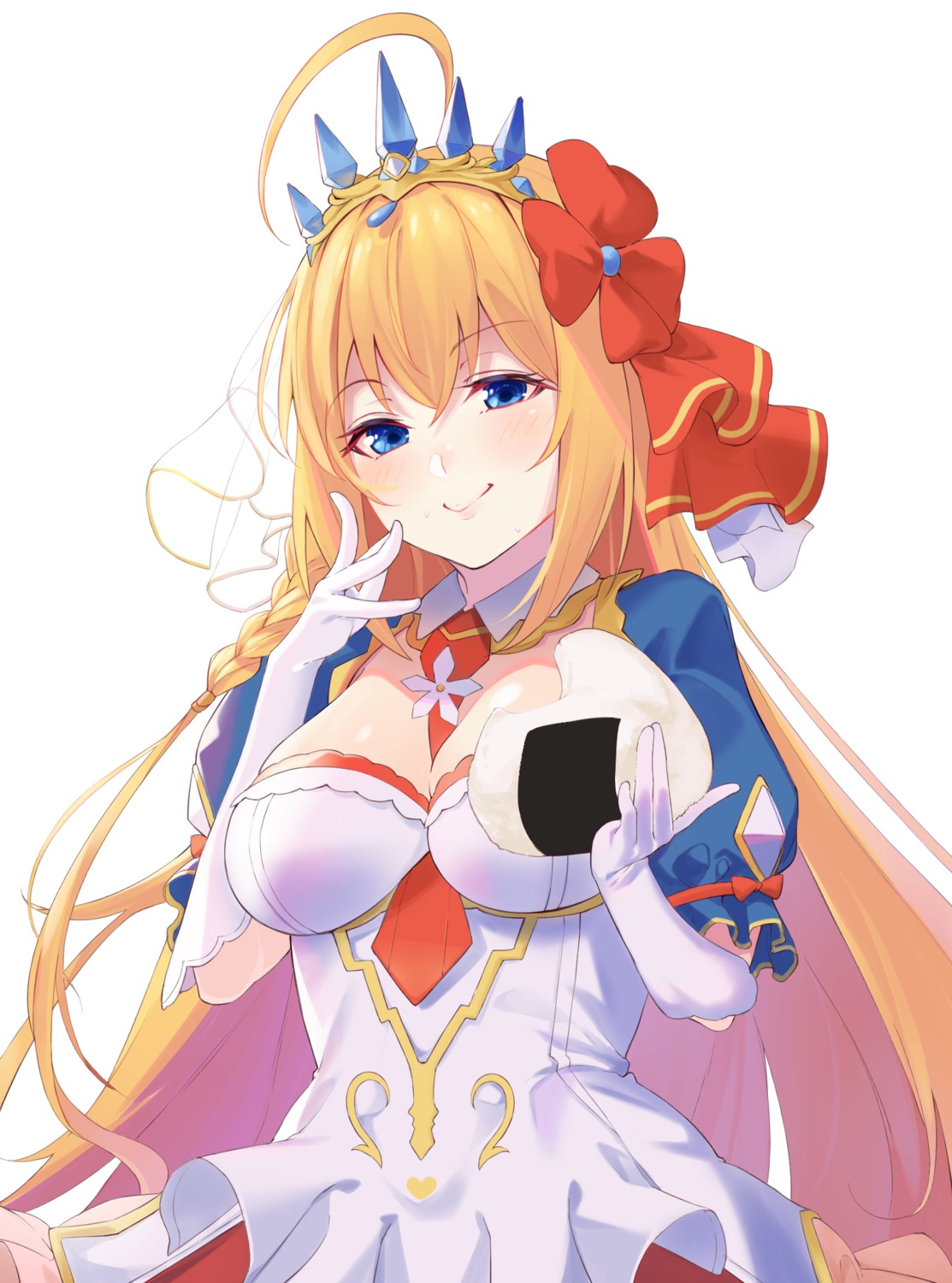 cleavage dress pecorine princess_connect princess_connect!_re:dive shimon_(31426784)