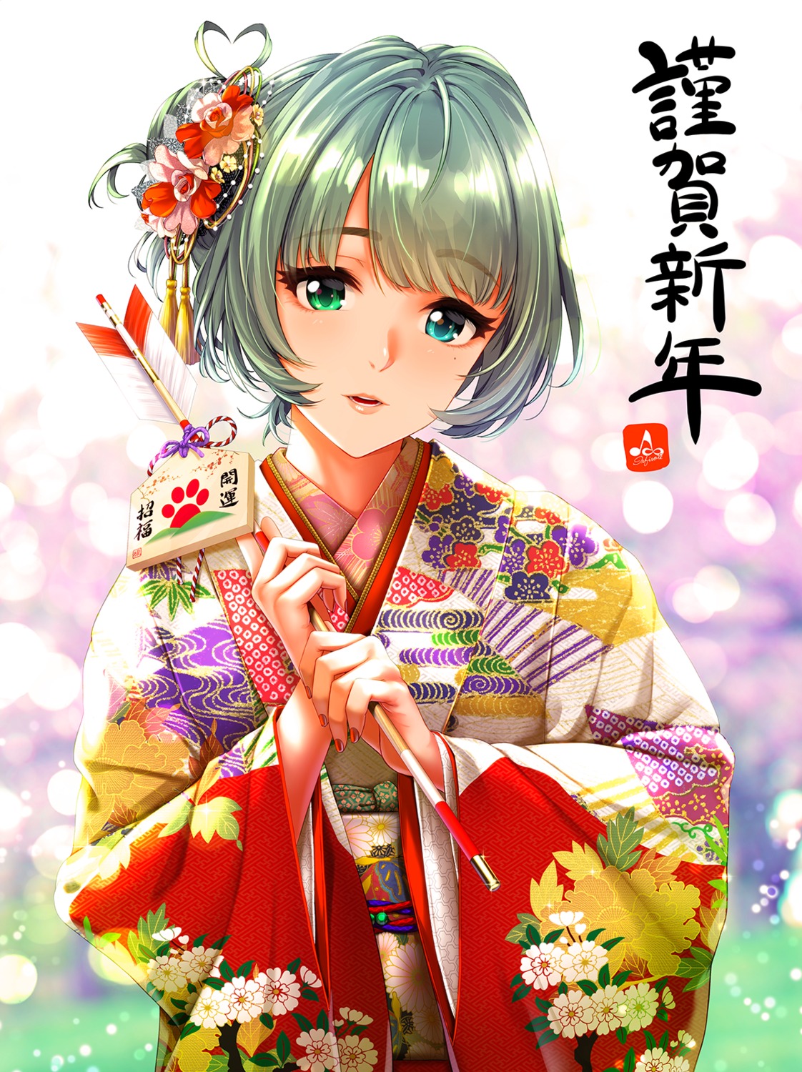 heterochromia infinote kimono takagaki_kaede the_idolm@ster the_idolm@ster_cinderella_girls