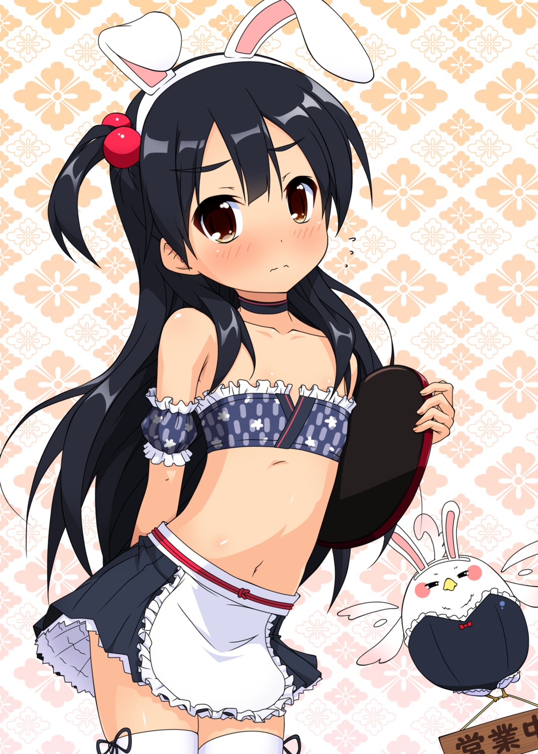 animal_ears bunny_ears dera_mochimazzi k10k kitashirakawa_anko loli tamako_market thighhighs waitress