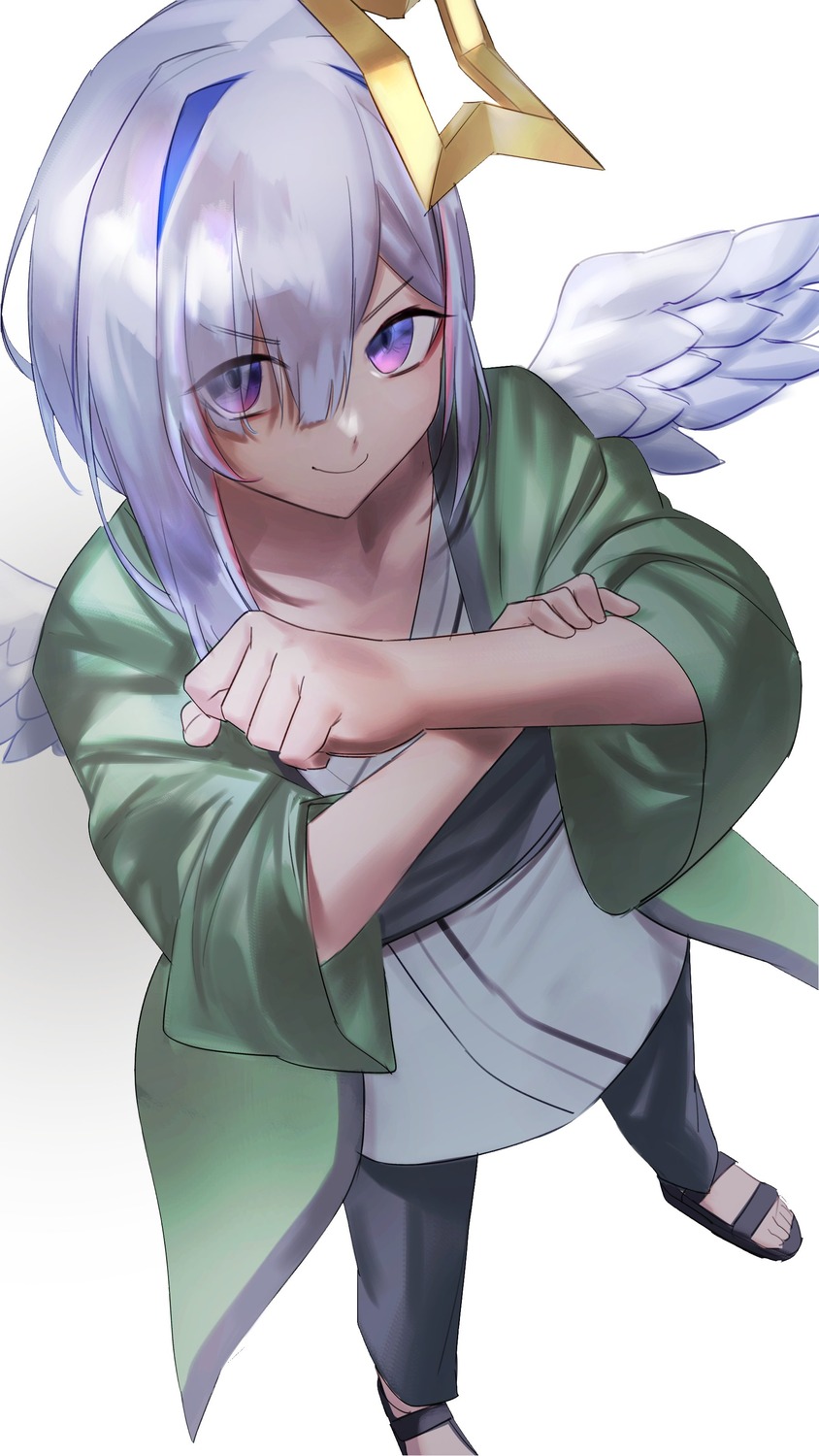 amane_kanata angel aragiken hololive ninja wings