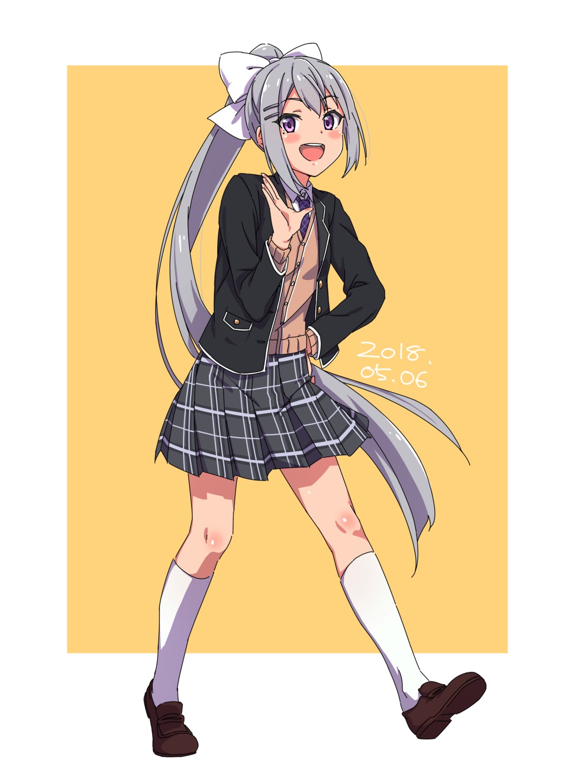 higuchi_kaede karahai nijisanji seifuku sweater