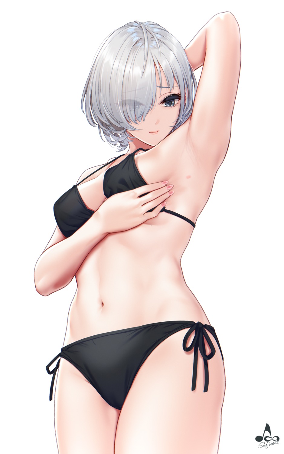 bikini breast_hold infinote sashou_mihiro swimsuits