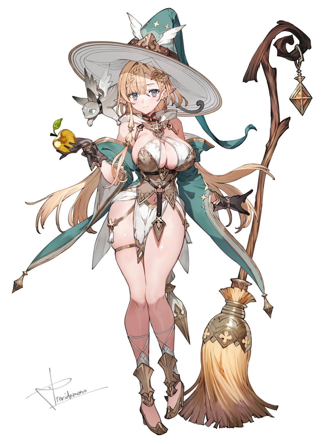 elf elf_mura garter hazel heels no_bra pointy_ears toridamono witch