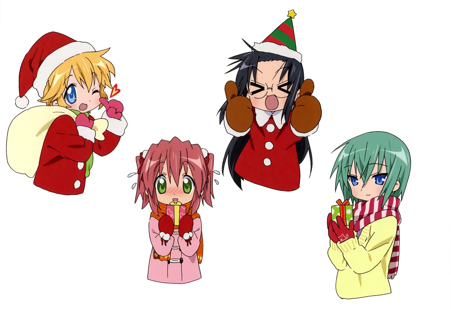 christmas iwasaki_minami kobayakawa_yutaka lucky_star patricia_martin tamura_hiyori