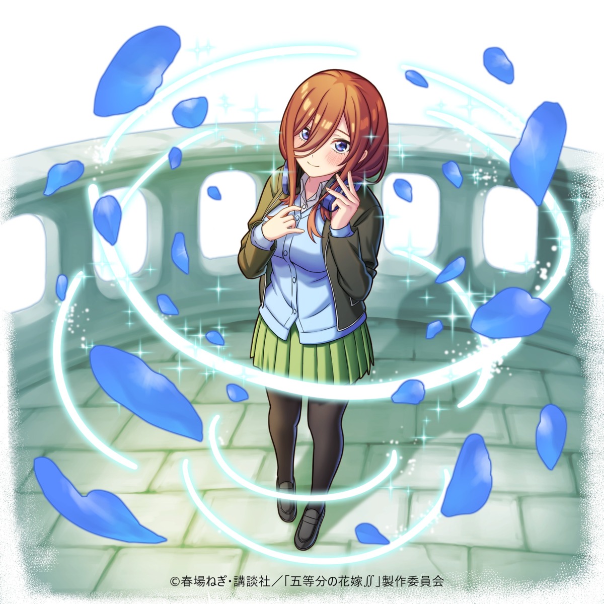 5-toubun_no_hanayome headphones nakano_miku pantyhose seifuku sweater tagme