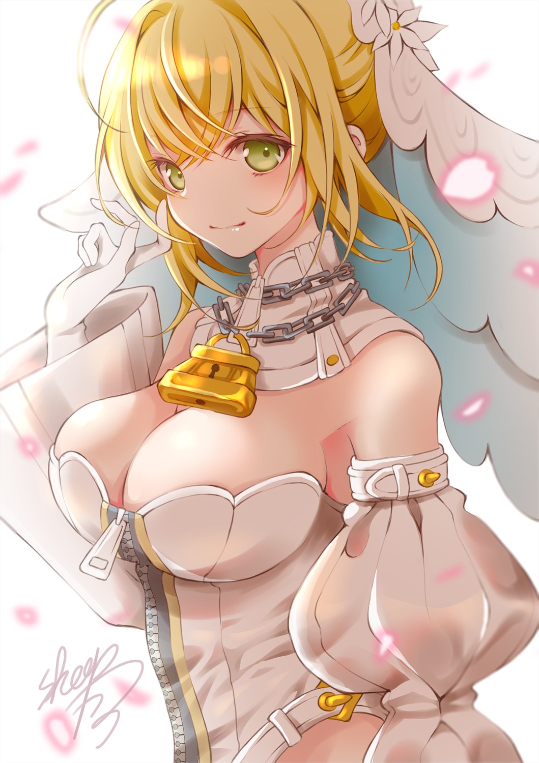 cleavage fate/grand_order leotard saber_bride saber_extra sheepd