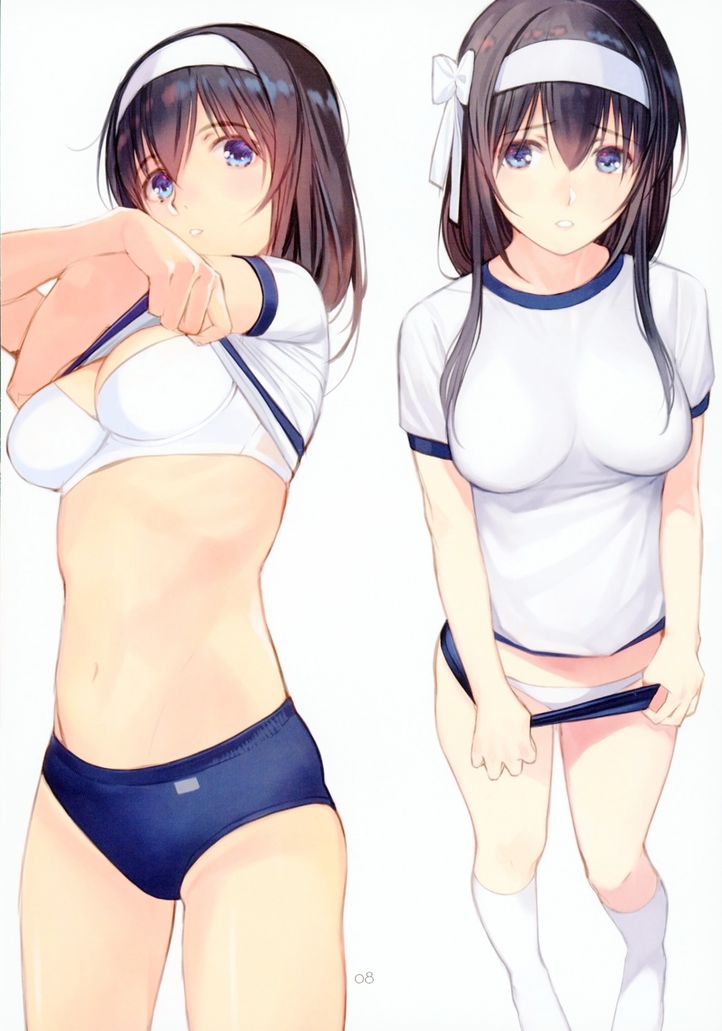 bra buruma cleavage gym_uniform mibu_natsuki pantsu sagisawa_fumika screening shirt_lift the_idolm@ster the_idolm@ster_cinderella_girls undressing