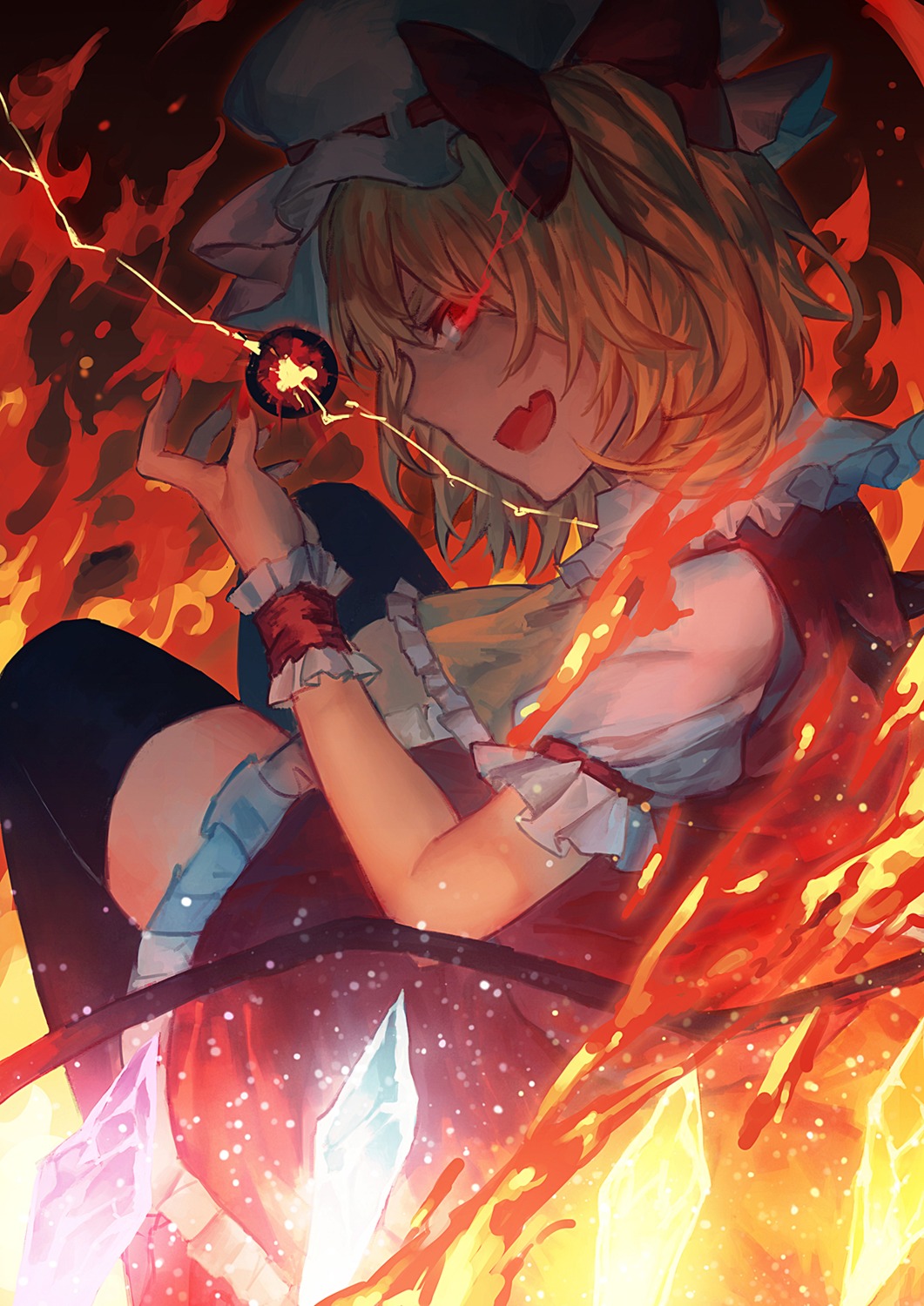 flandre_scarlet mister_rhino thighhighs touhou wings