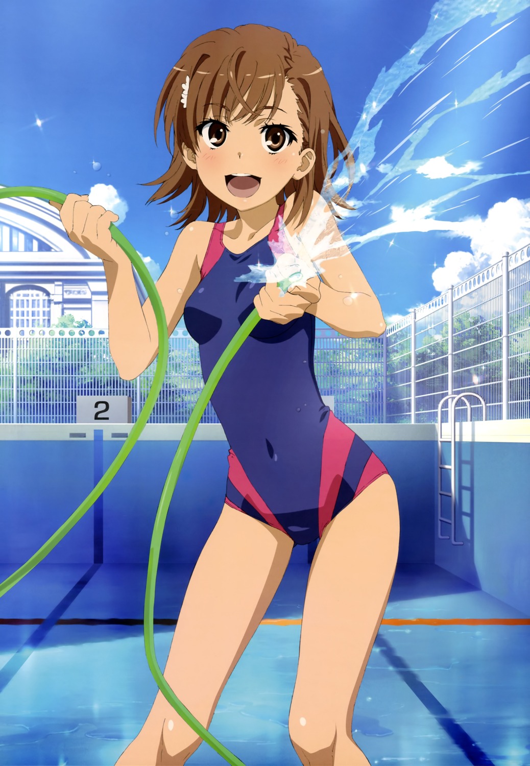 misaka_mikoto swimsuits tanaka_yuuichi toaru_kagaku_no_railgun toaru_majutsu_no_index