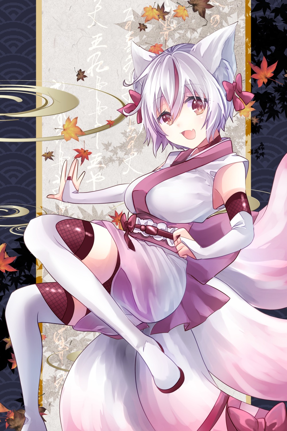 animal_ears japanese_clothes kitsune tagme tail thighhighs
