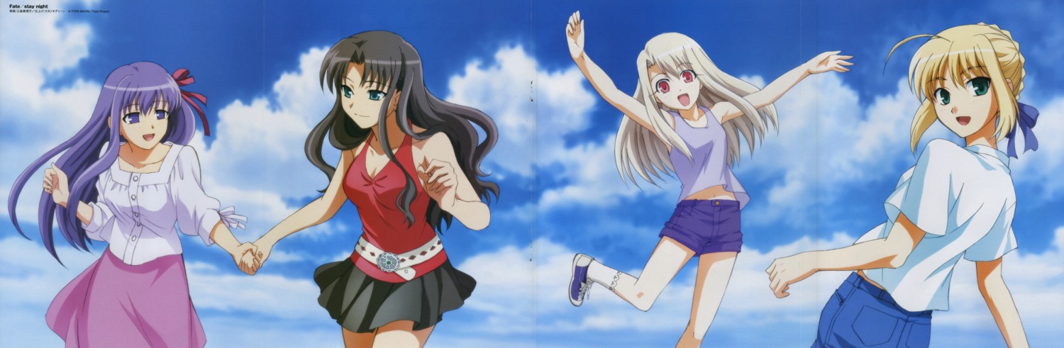 artoria_pendragon_(fate) crease emori_mariko fate/stay_night illyasviel_von_einzbern matou_sakura toosaka_rin