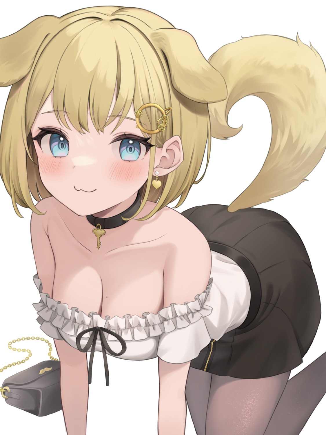 animal_ears hanazawa_ma hololive hololive_english inumimi no_bra pantyhose tail watson_amelia