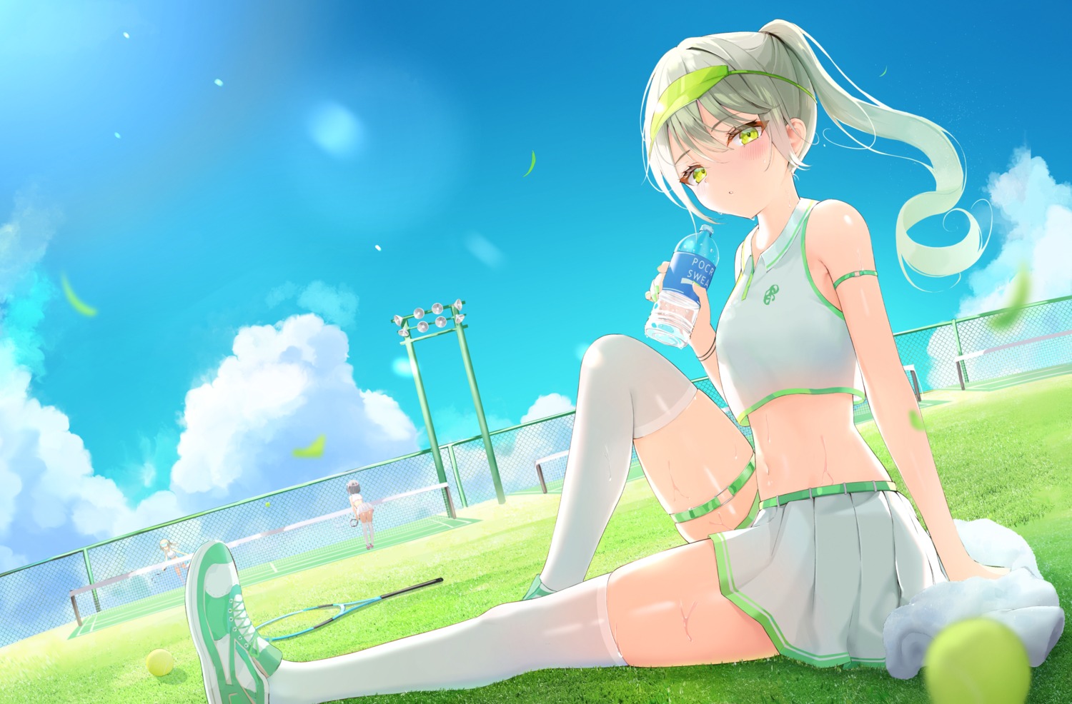 akie_aki garter gym_uniform tennis thighhighs