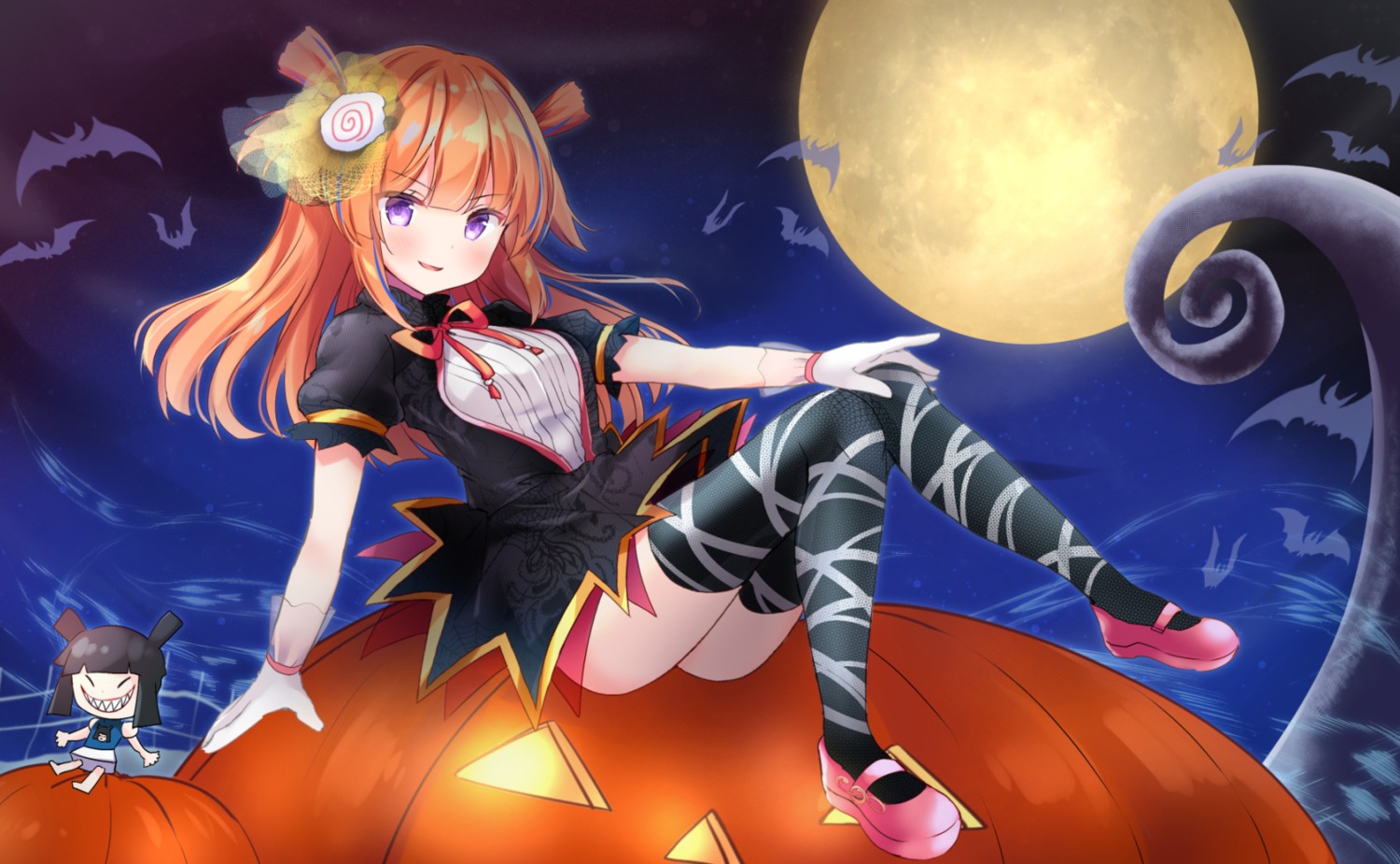 dress halloween see_through thighhighs yuimisu