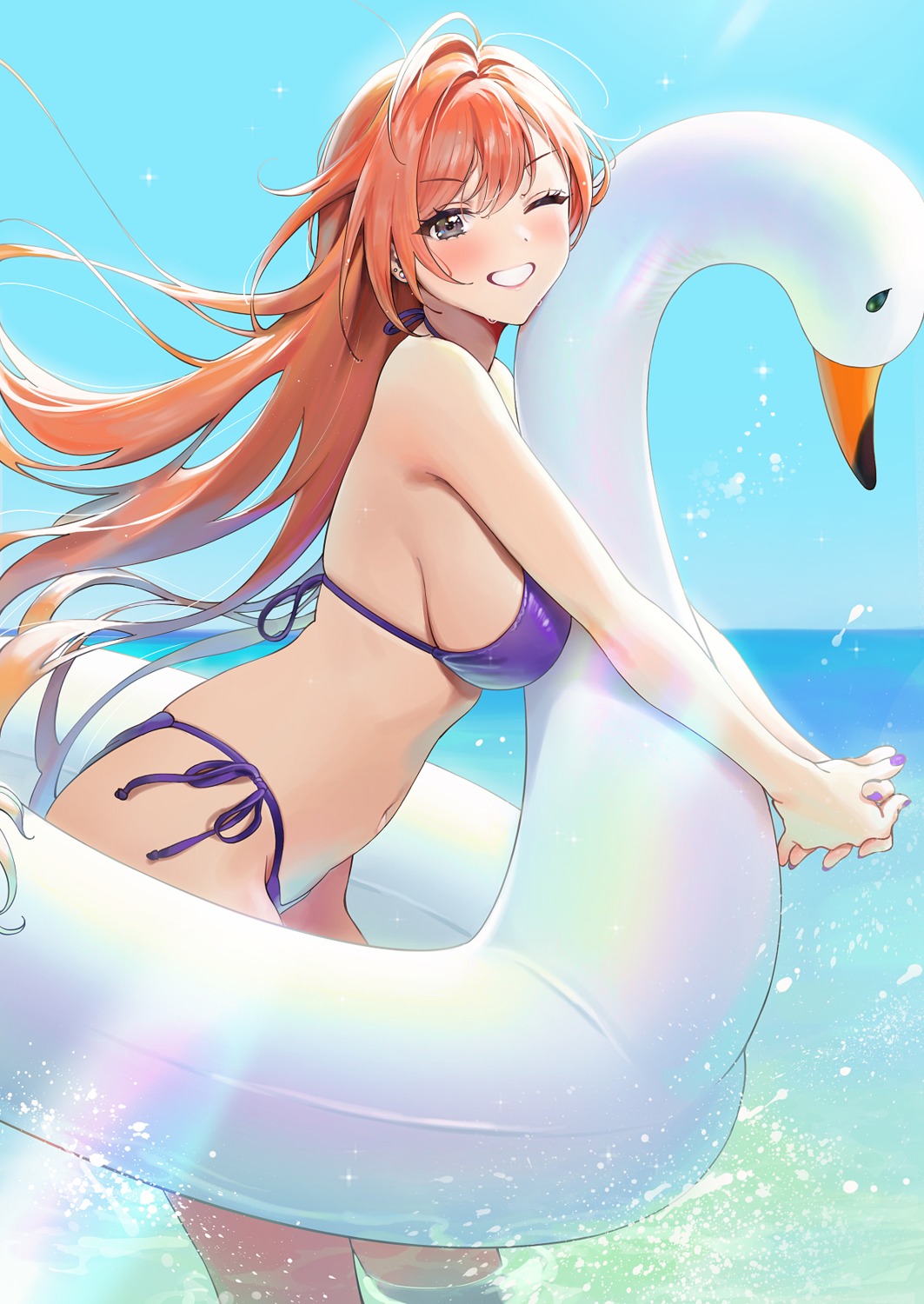 ameyame arisugawa_natsuha bikini swimsuits the_idolm@ster the_idolm@ster_shiny_colors wet