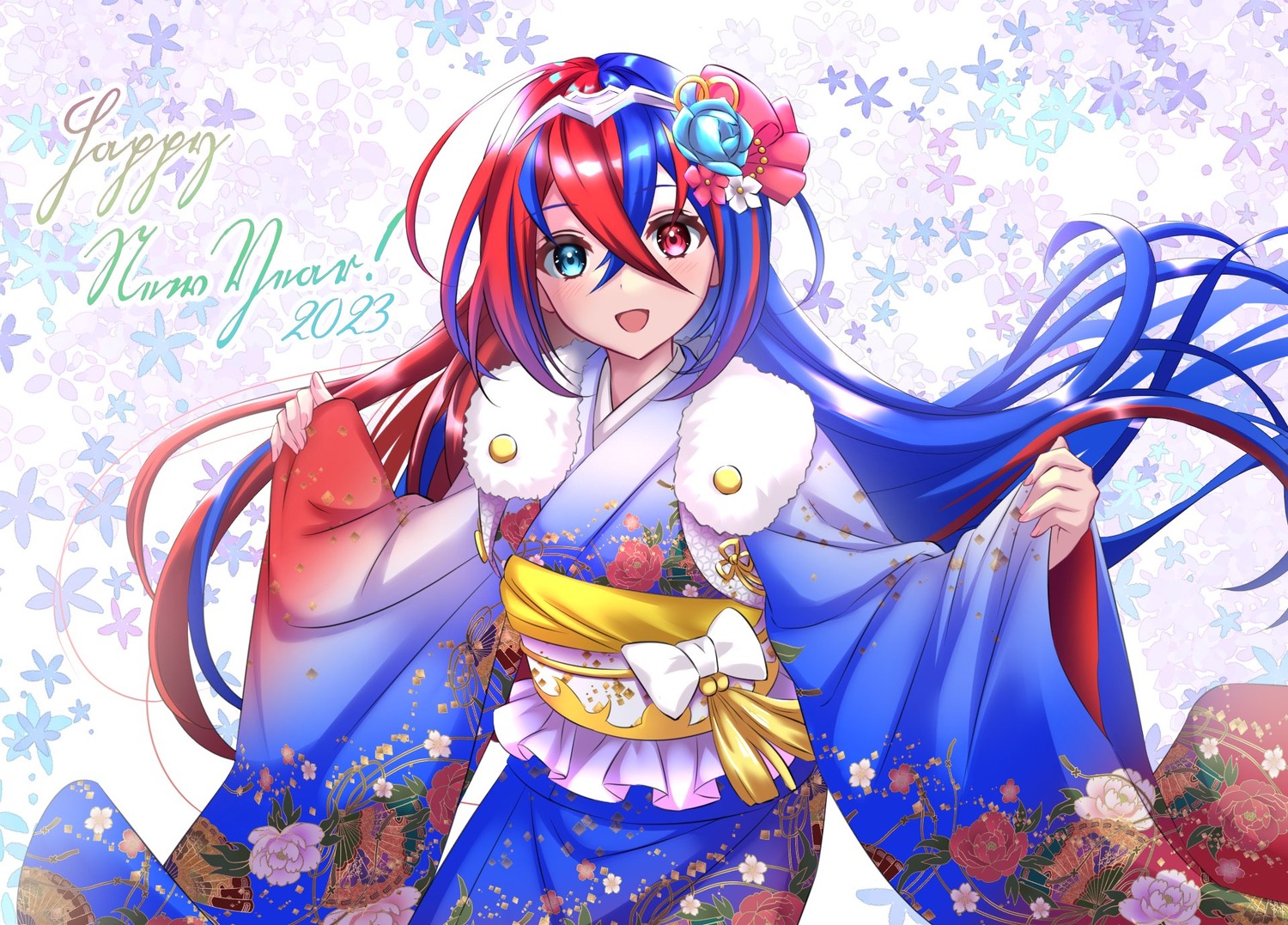 alear fire_emblem fire_emblem_engage heterochromia kakiko210 kimono