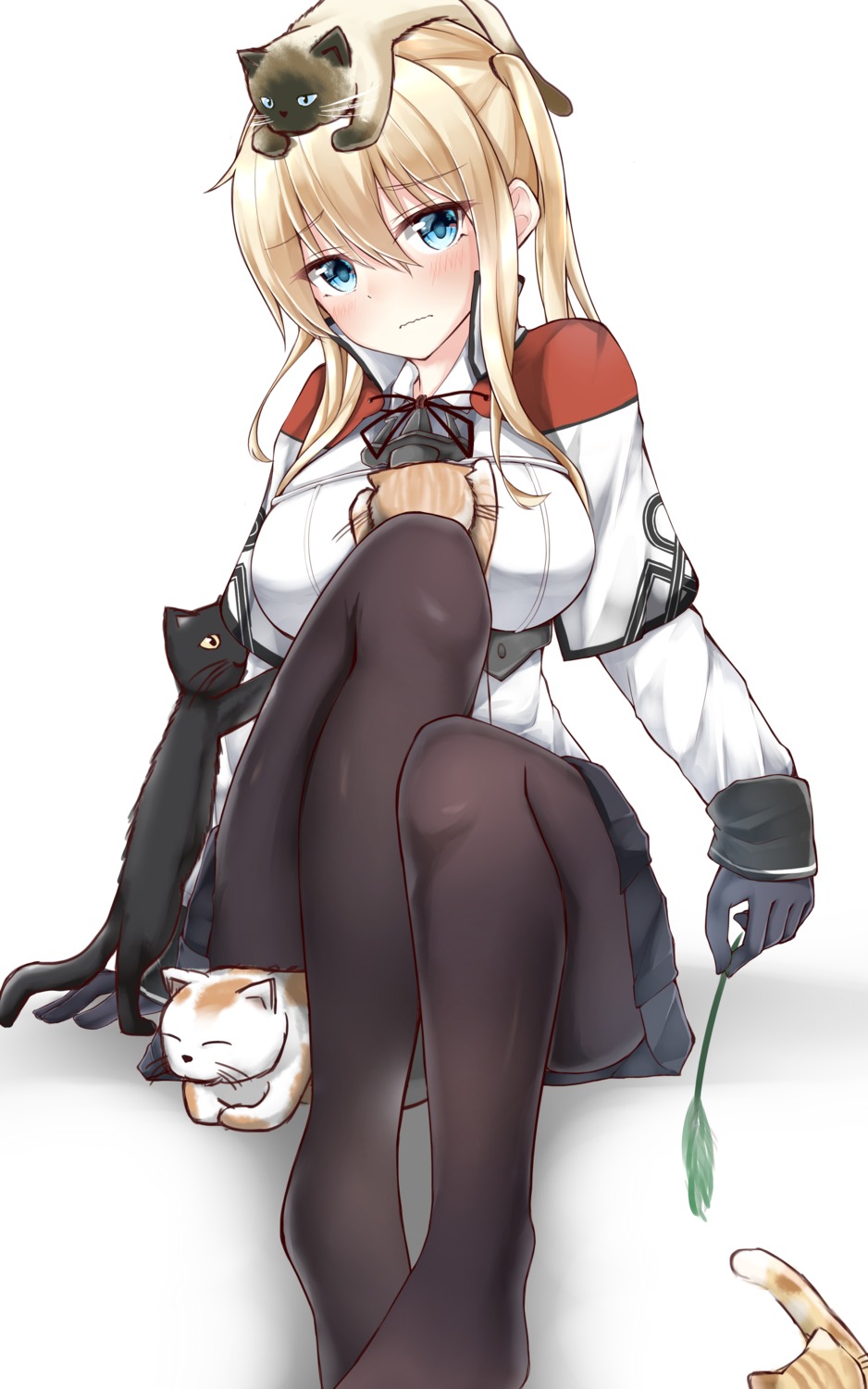 graf_zeppelin_(kancolle) kantai_collection moyoron neko pantyhose uniform