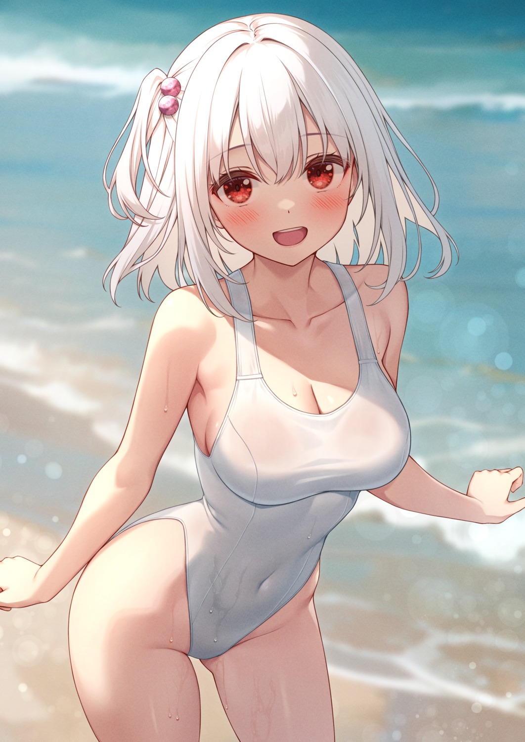 karutamo see_through swimsuits tissue-chan wet