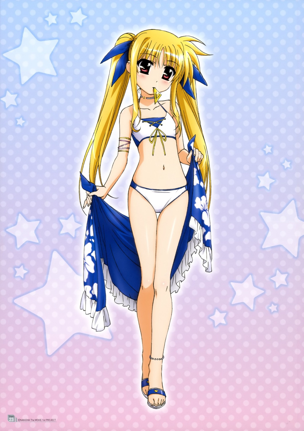 bikini fate_testarossa mahou_shoujo_lyrical_nanoha mahou_shoujo_lyrical_nanoha_the_movie_1st swimsuits