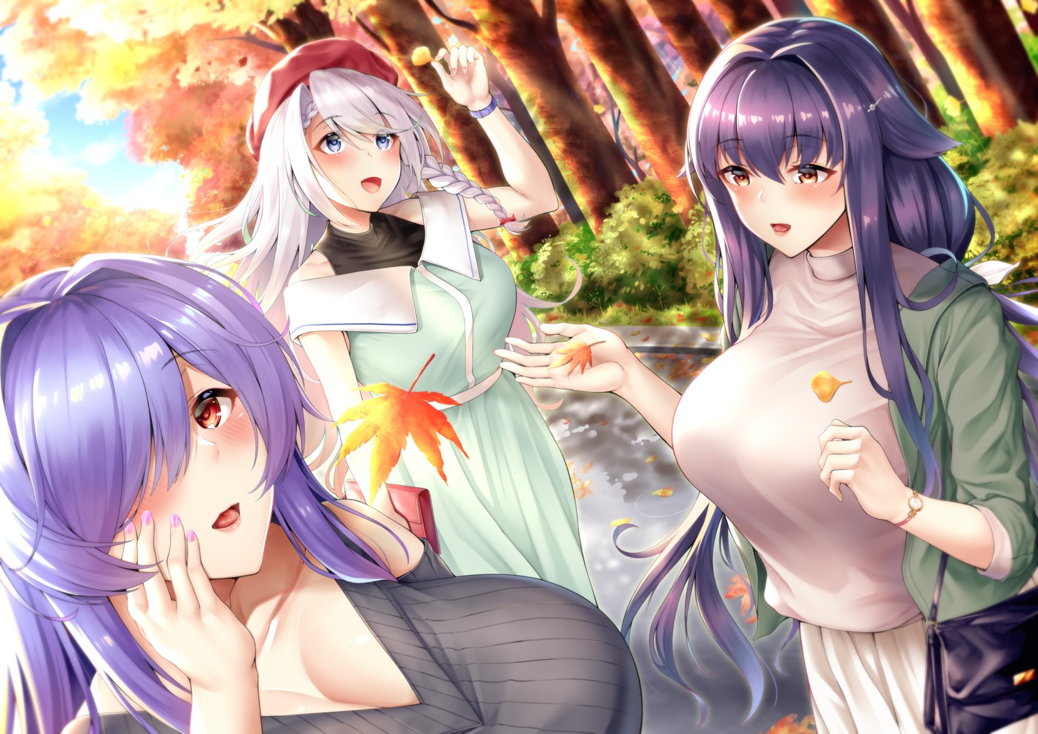 3104_(3104milkshake) azuma_(azur_lane) azur_lane cleavage sweater trento_(azur_lane) vestal_(azur_lane)