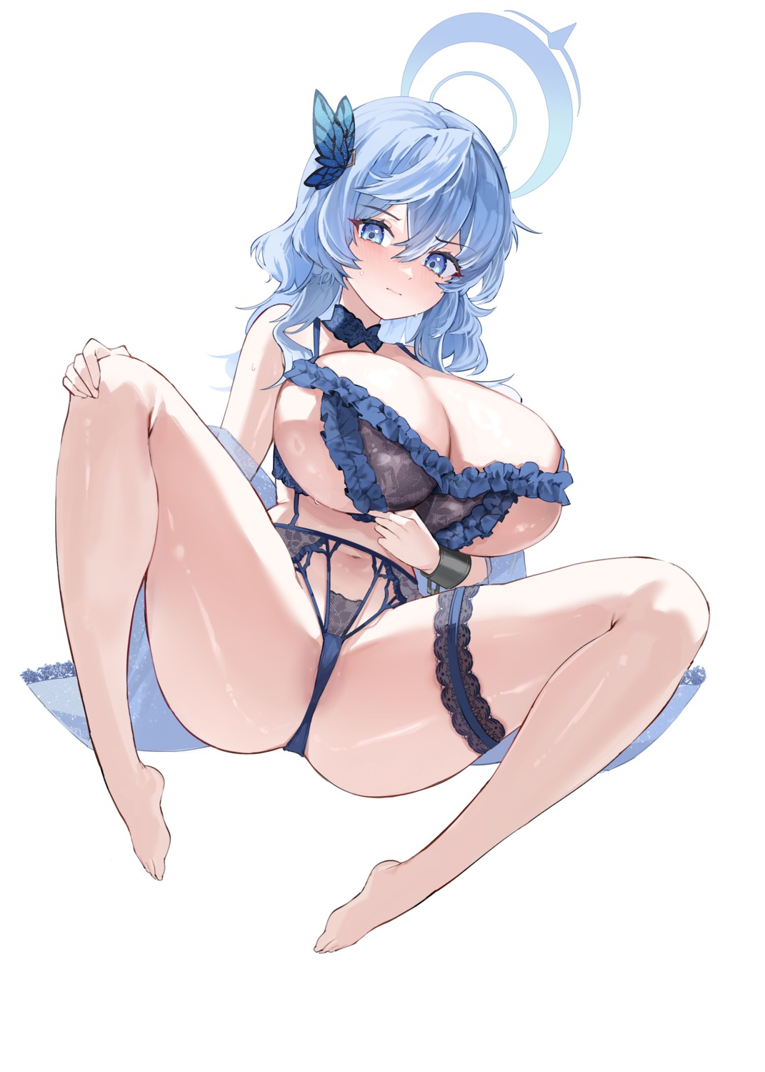 amau_ako blue_archive garter halo lingerie mindoll pantsu thong