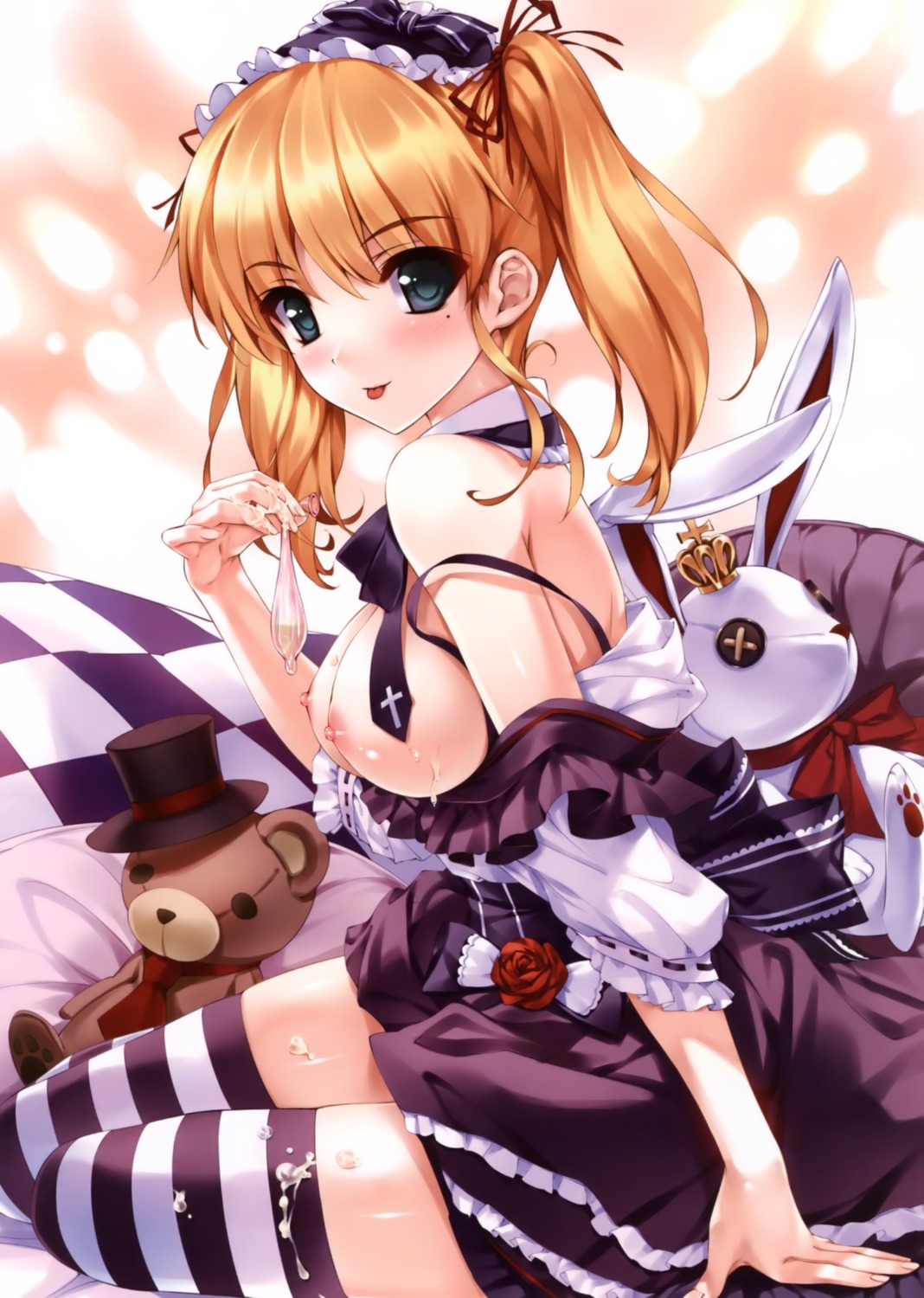 breasts comic_aun cum lolita_fashion misaki_kurehito nipples thighhighs