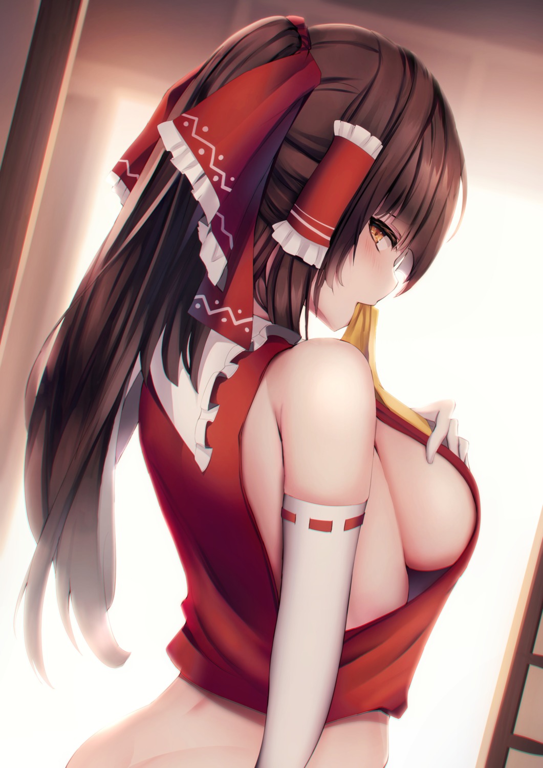 ass bottomless hakurei_reimu liya no_bra touhou