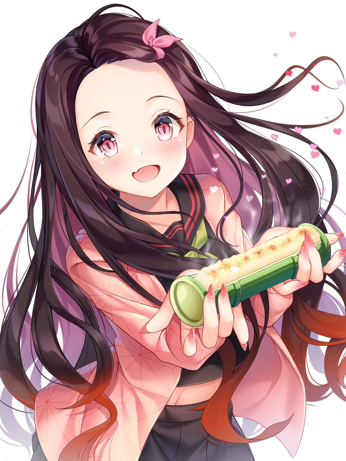 japanese_clothes kamado_nezuko kimetsu_no_yaiba seifuku uosaasou