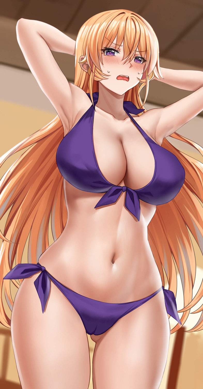 bikini cameltoe erect_nipples nakiri_erina piukute062 shokugeki_no_soma swimsuits