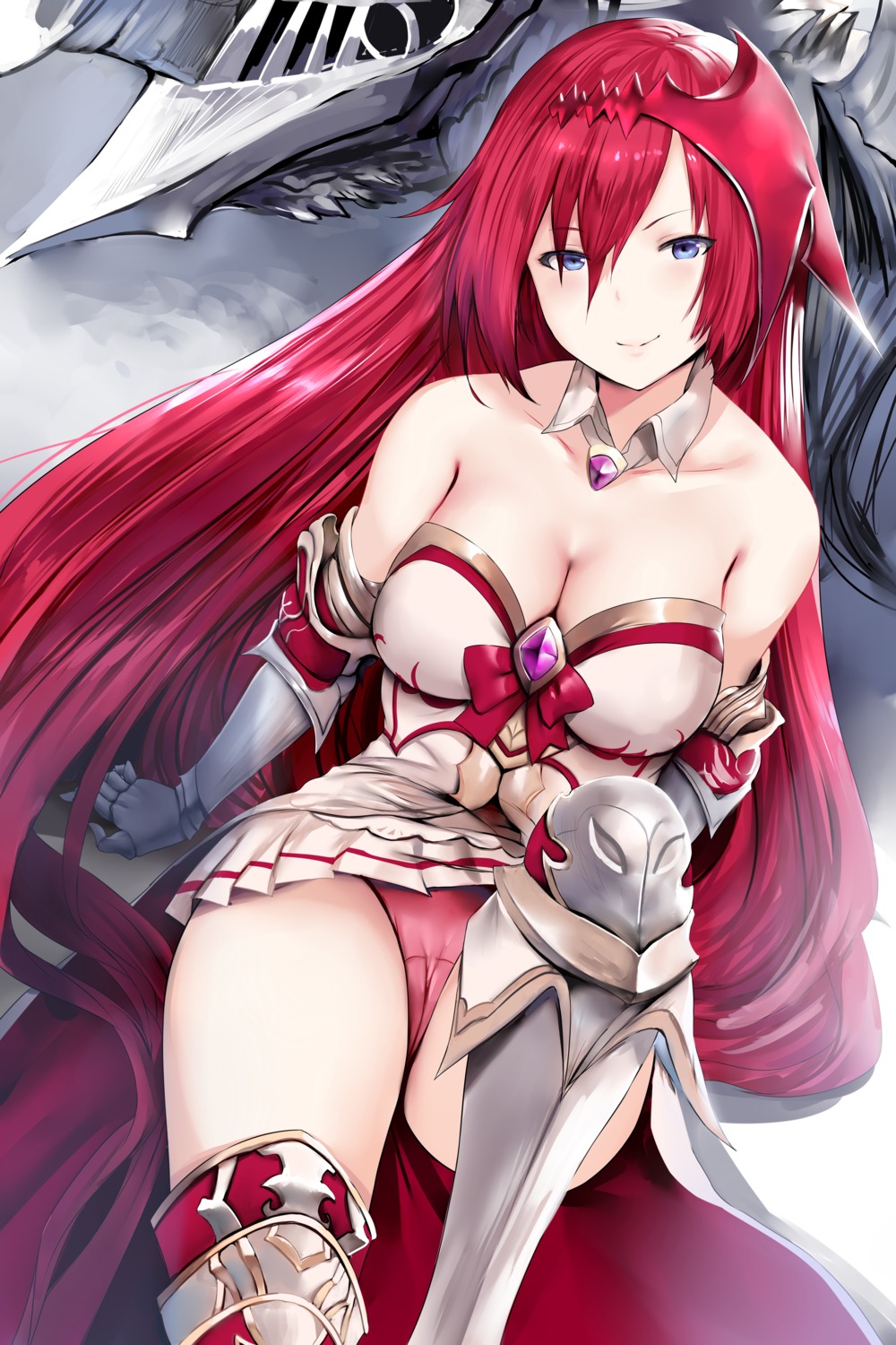 armor cameltoe cleavage dress godsworn_alexiel granblue_fantasy hews pantsu thighhighs