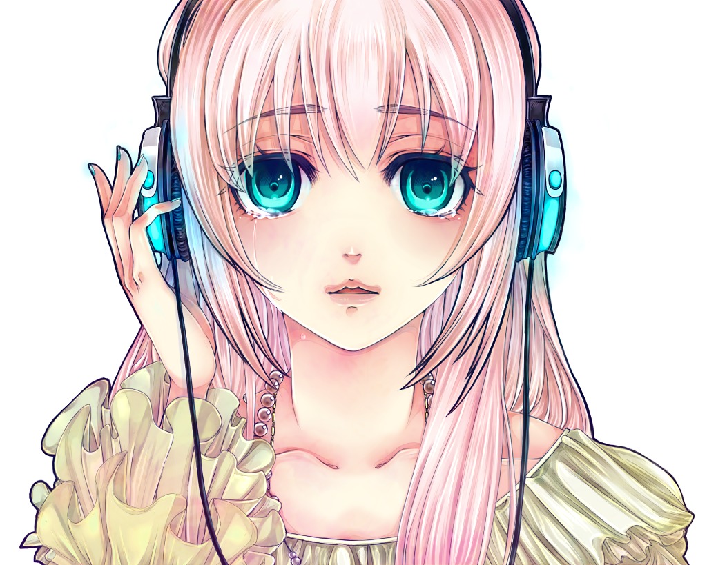 headphones megurine_luka vocaloid yuizou