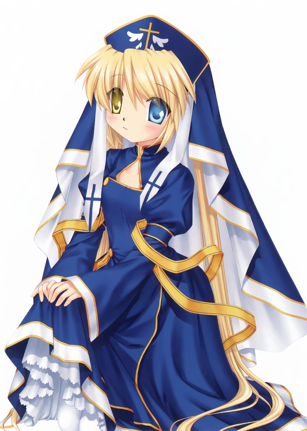 heterochromia hinoue_itaru key nakatsu_shizuru nun rewrite skirt_lift