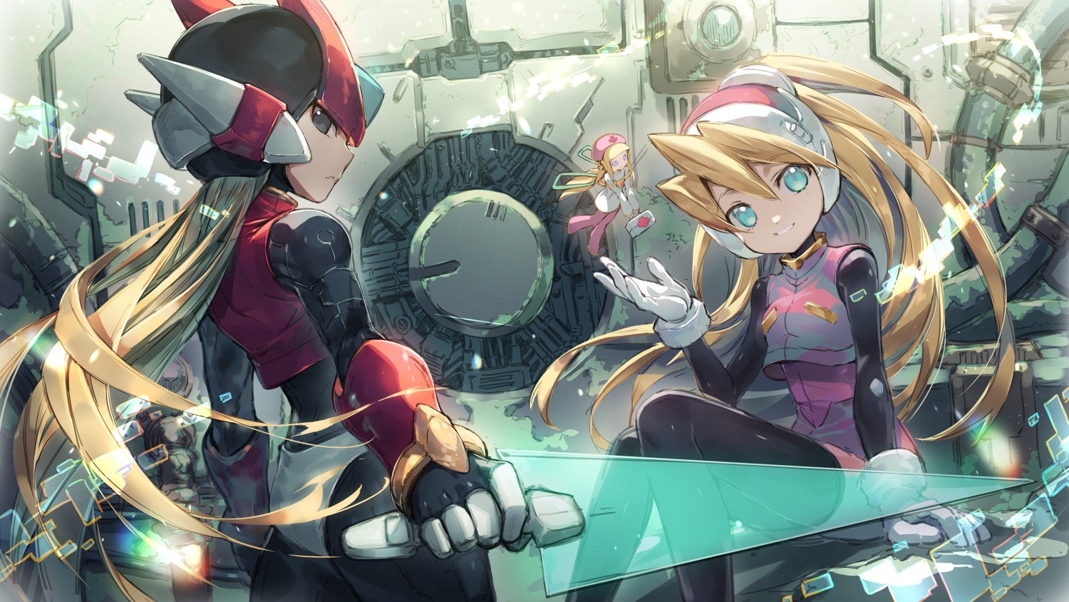 rockman rockman zero ciel (rockman) zero (rockman) armor bodysuit nurse ...