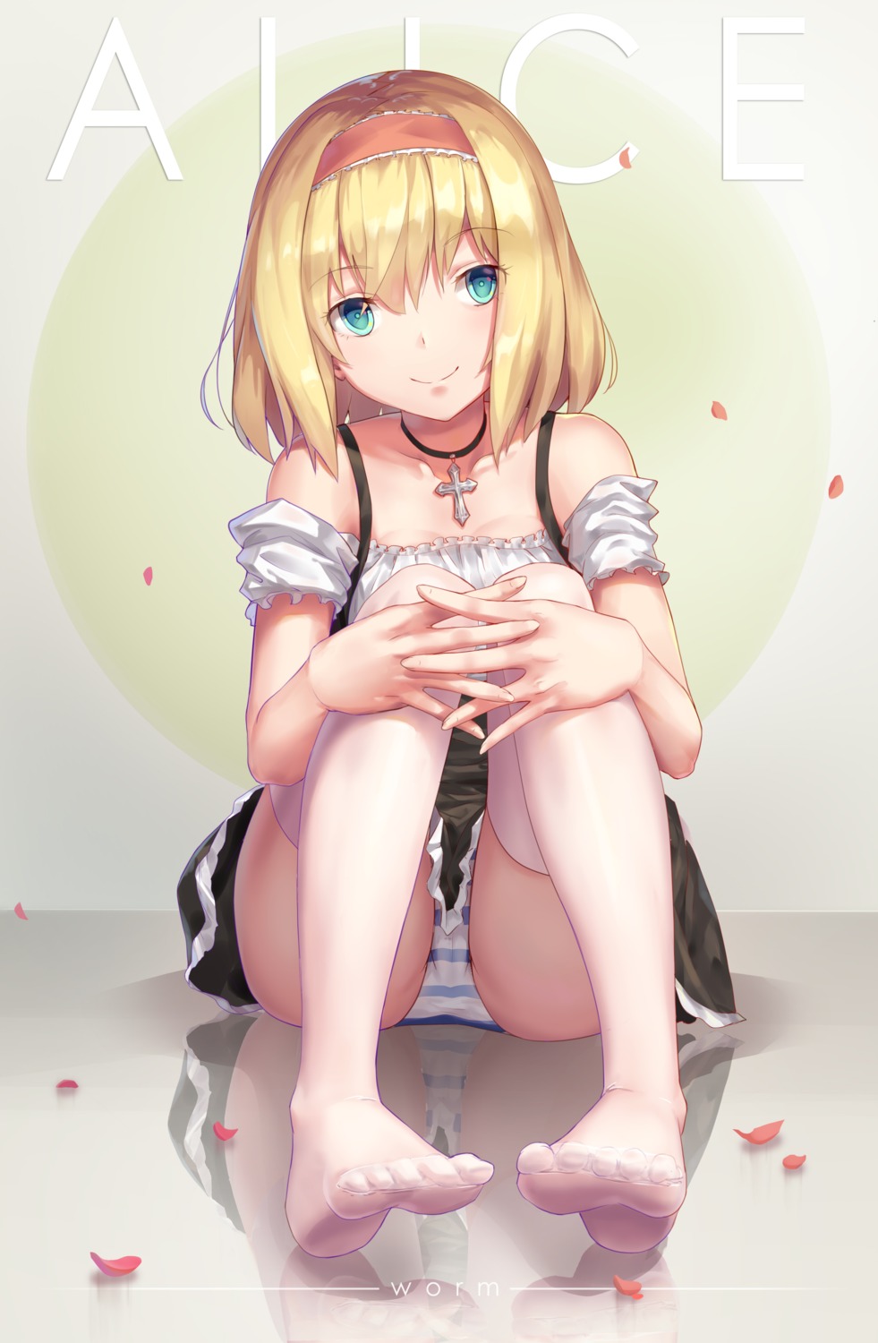 alice_margatroid cameltoe feet hei_huo_chong pantsu shimapan thighhighs touhou