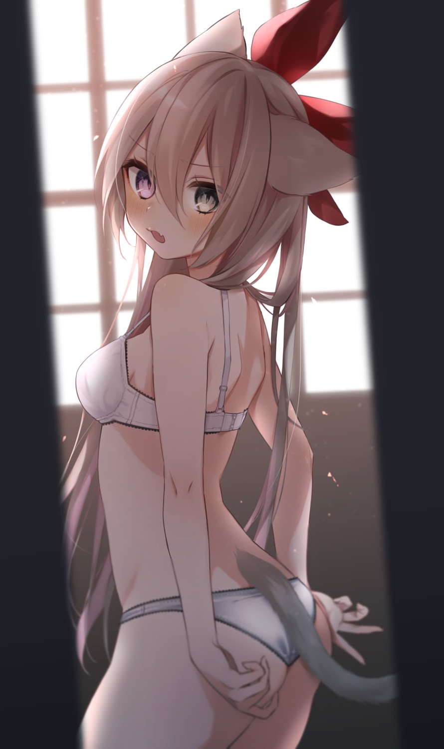 animal_ears ass bra nekomimi pantsu tail tamafurin