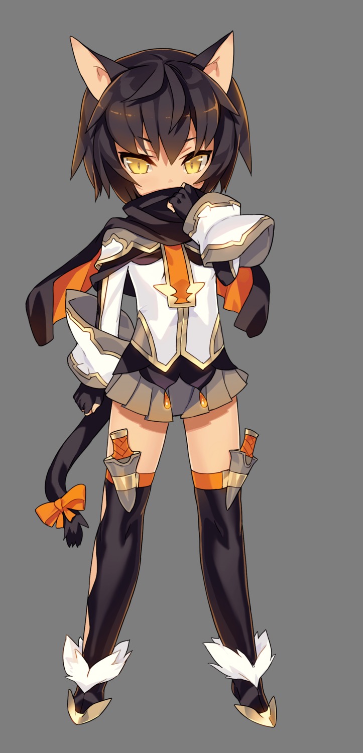 animal_ears blade nekomimi pop-up_story seifuku square_enix tail thighhighs transparent_png weapon