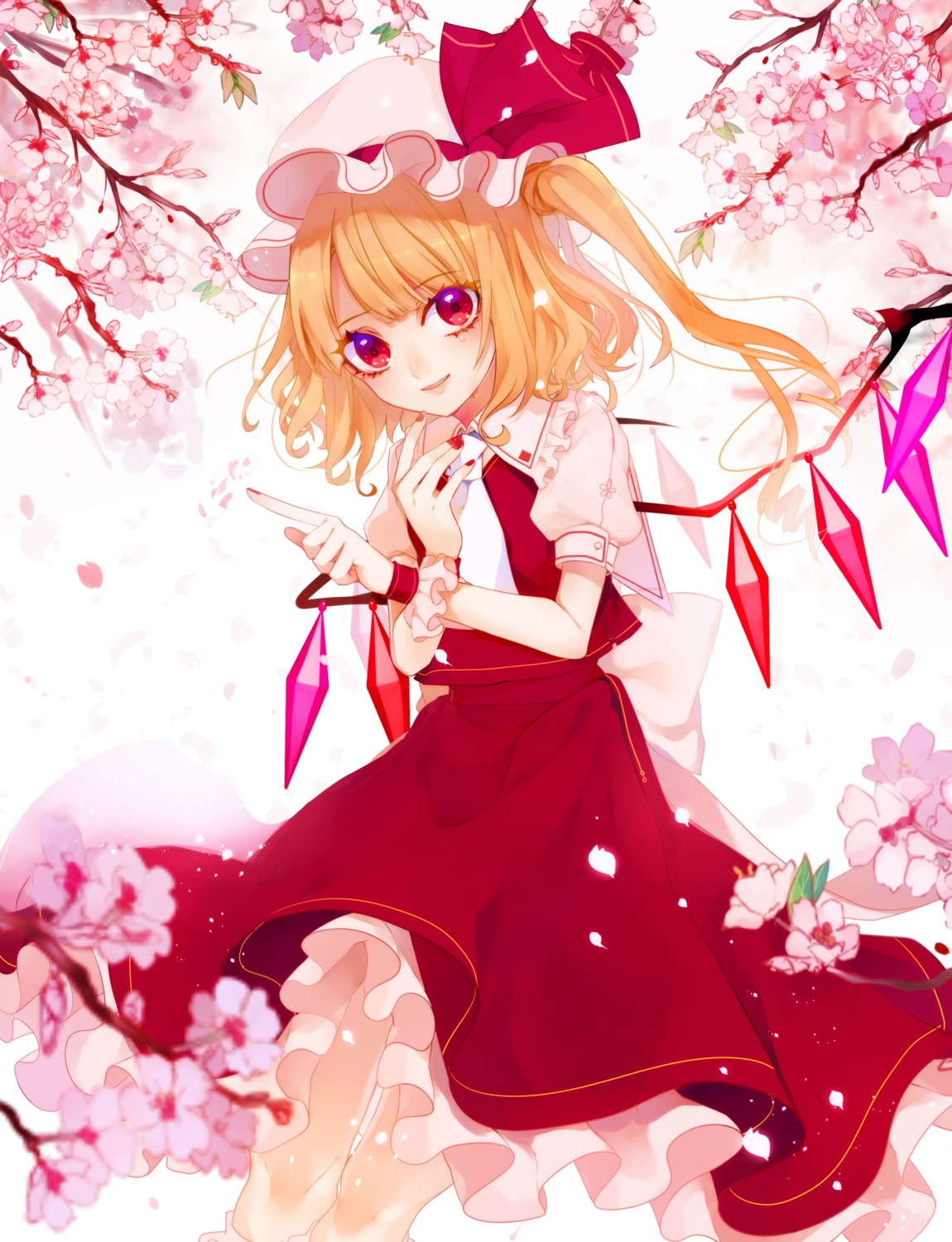 daimaou_ruaeru dress flandre_scarlet touhou wings