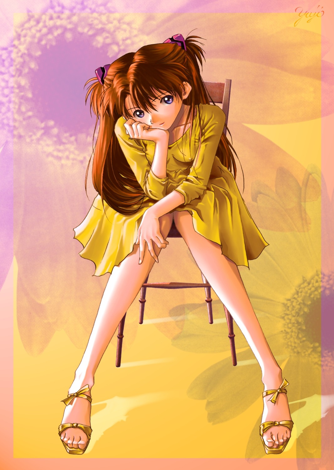 dress erect_nipples neon_genesis_evangelion souryuu_asuka_langley yuuji