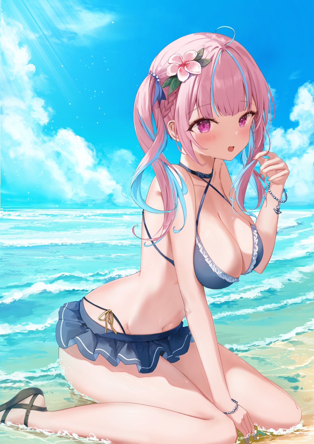 bikini hololive minato_aqua swimsuits taikoi7 wet