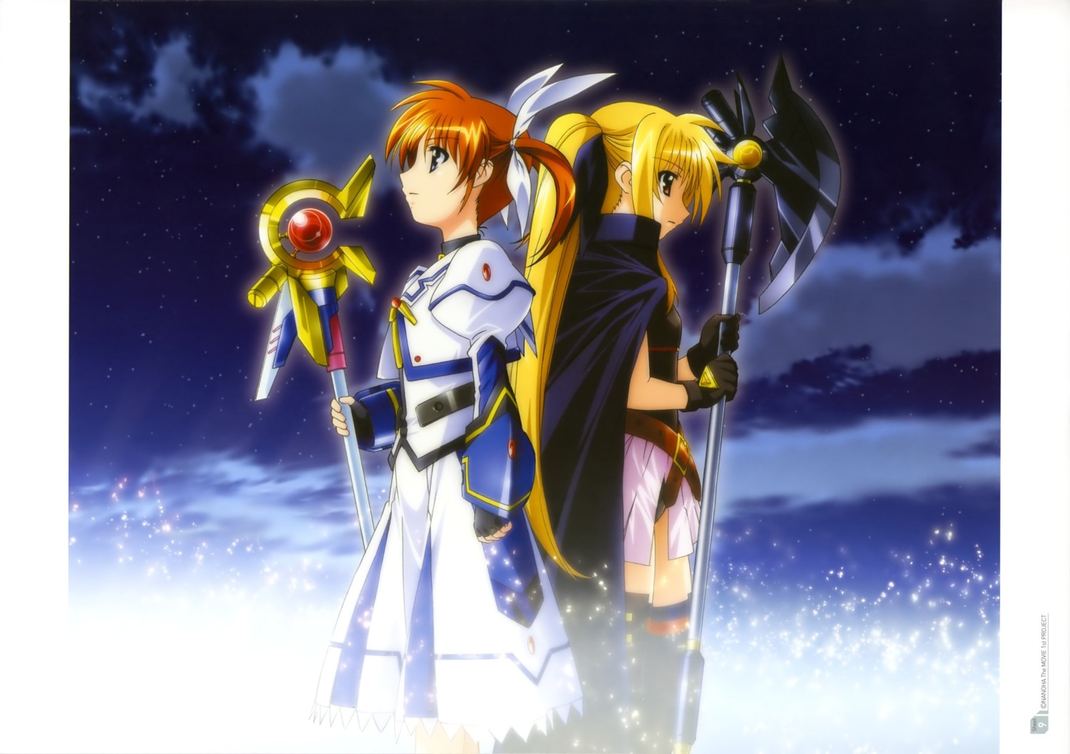 fate_testarossa mahou_shoujo_lyrical_nanoha mahou_shoujo_lyrical_nanoha_the_movie_1st takamachi_nanoha thighhighs