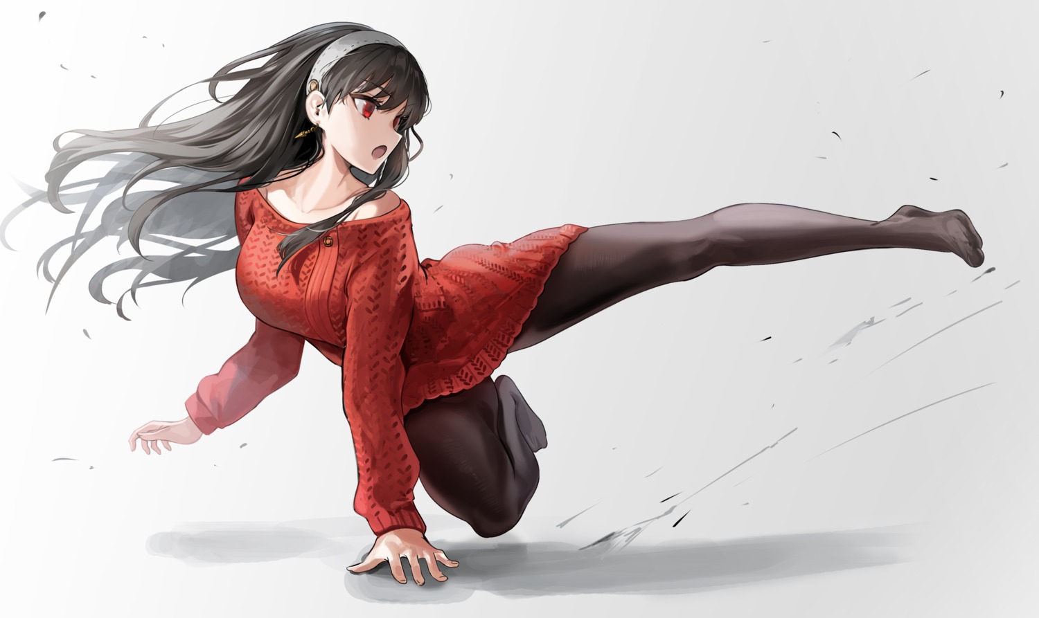 dress pantyhose spy_x_family sweater yor_briar yuki_(asayuki101)