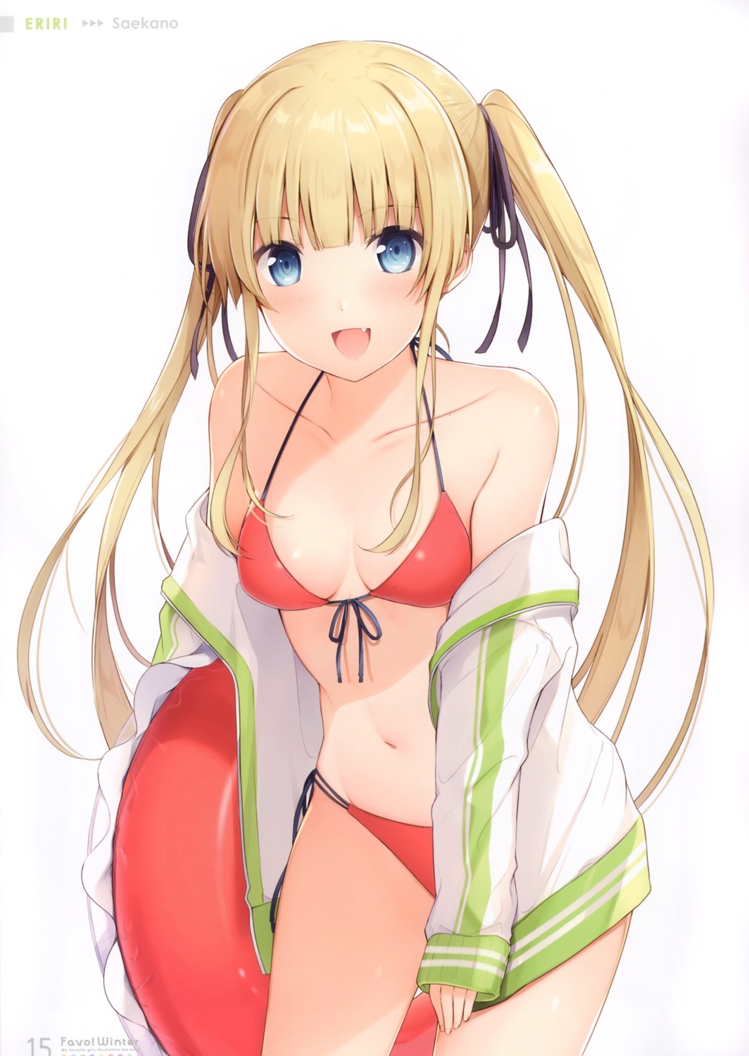 6u bikini cleavage eternal_land open_shirt saenai_heroine_no_sodatekata sawamura_spencer_eriri swimsuits