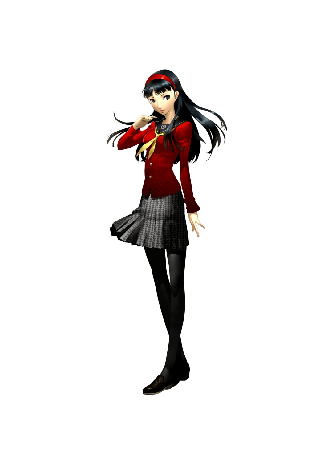 amagi_yukiko megaten pantyhose persona persona_4 seifuku soejima_shigenori