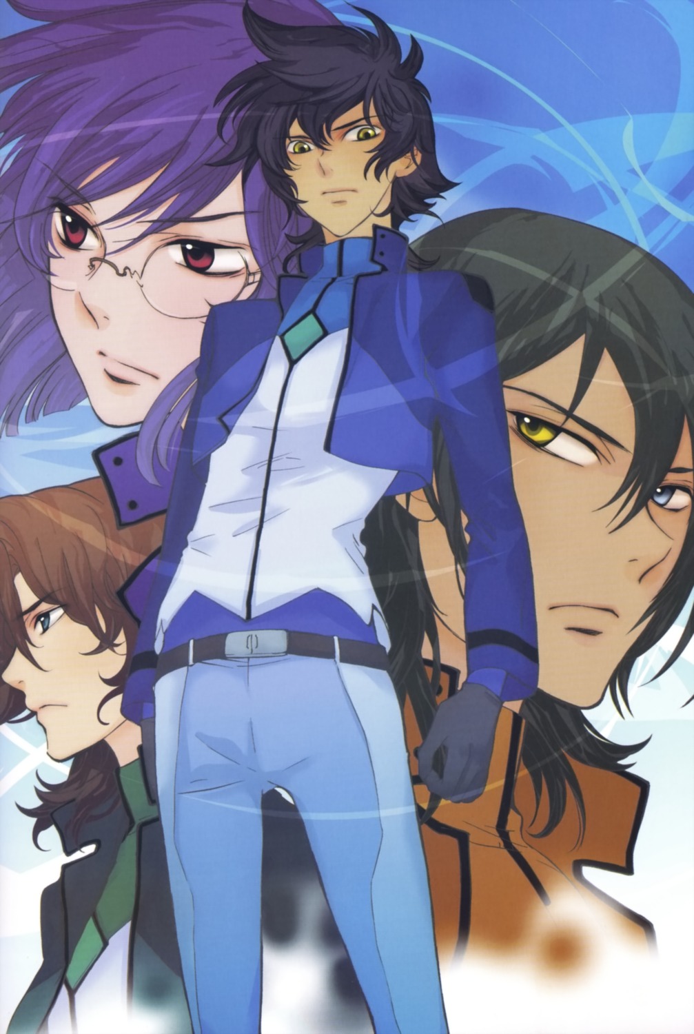 allelujah_haptism gundam gundam_00 kouga_yun lockon_stratos lyle_dylandy male setsuna_f_seiei tieria_erde