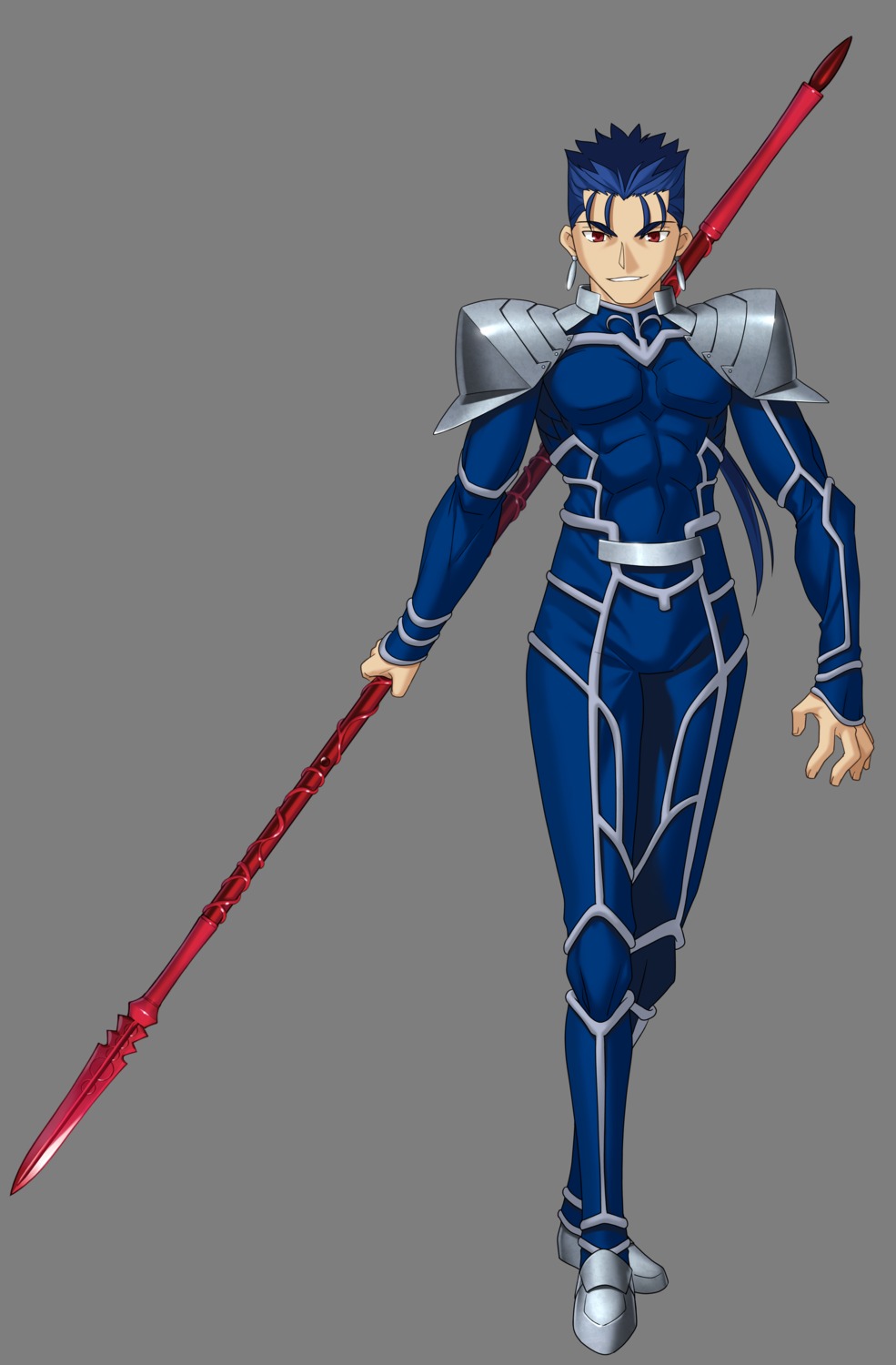 fate/stay_night fate/unlimited_codes lancer male transparent_png type-moon weapon